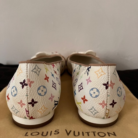 New White Multicolour Monogram LV Murakami flats - Picture 15 of 16